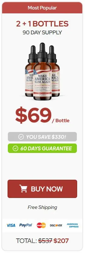 Make America Slim Again 3 bottle price